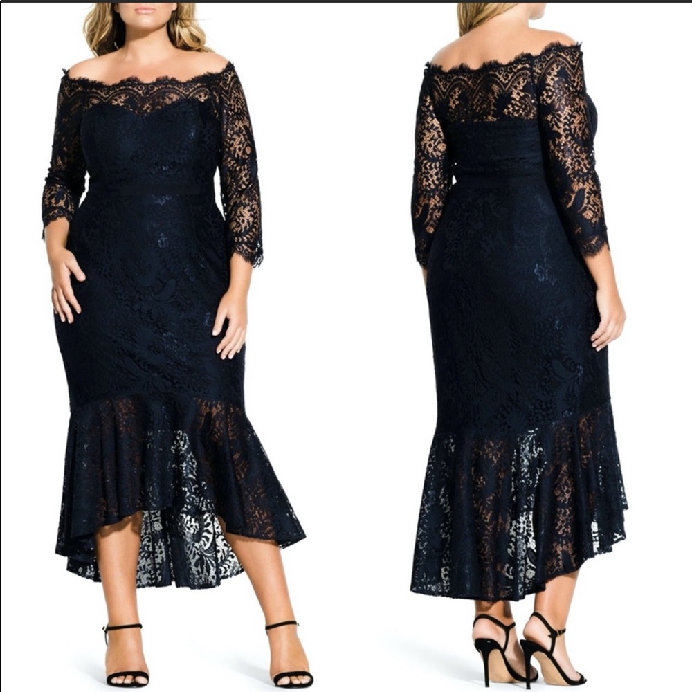 CITY CHIC Estella Off the Shoulder Dress NWT - Picture 3 of 8
